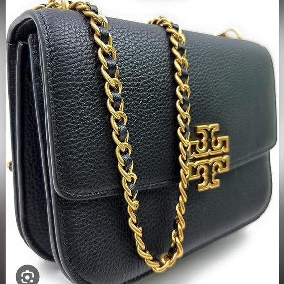 Tory Burch Britten Adjustable shoulder bag Black gold chain - Picture 4 of 4